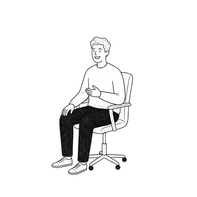 会話している男性