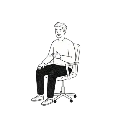 会話している男性